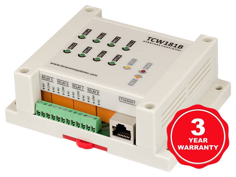 Teracom TCW181B-CM Ethernet digital I/O module Teracom TCW181B-CM Ethernet digital I/O module