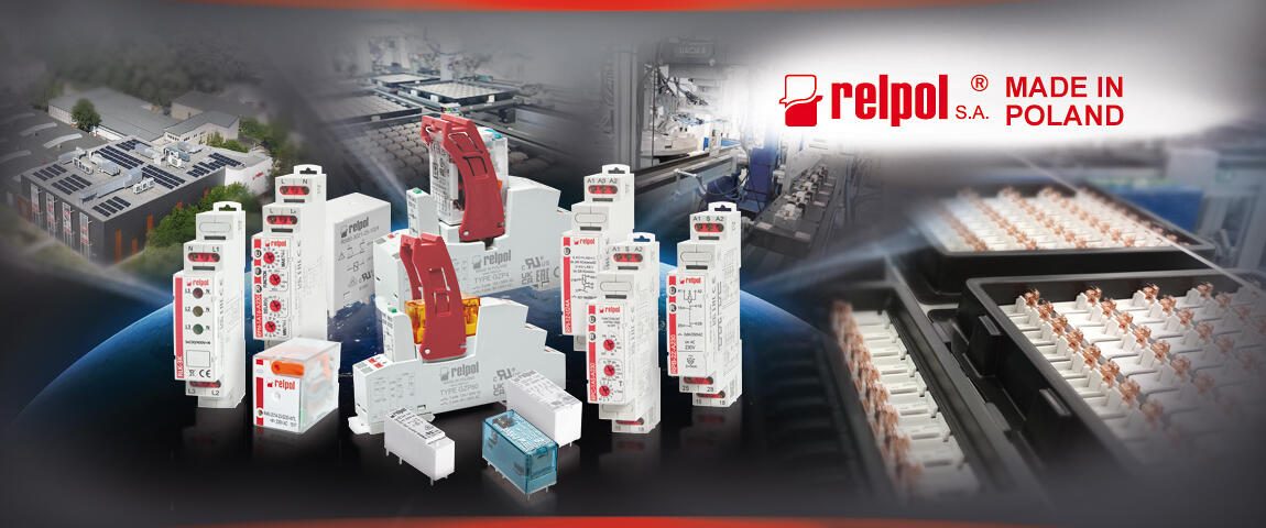 Relpol relays, sockets and DIN-rail devices — made in Poland