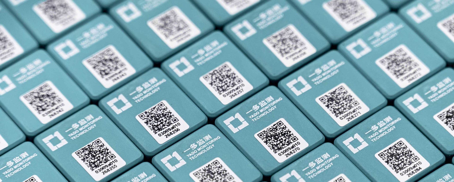 Rows of Yado wireless sensors