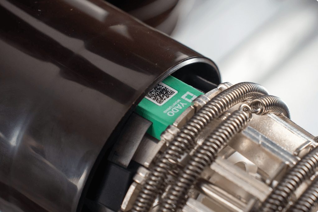 Yado sensor tag fitted inside a cable termination