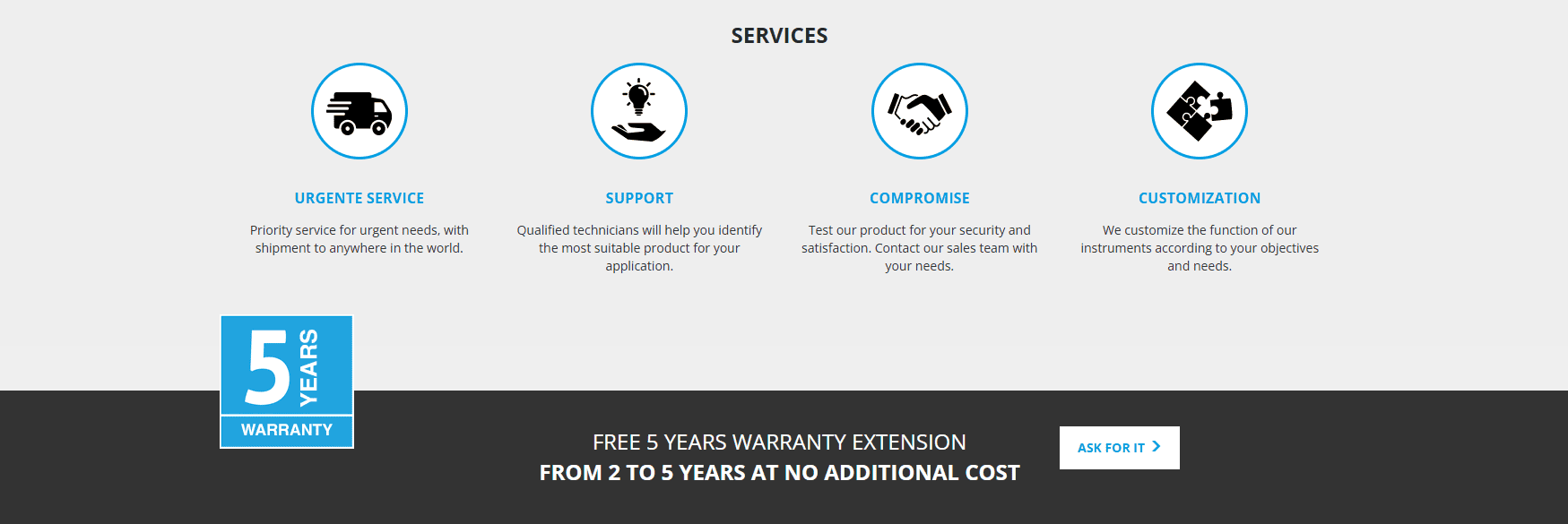 Fema - 5 Years Warranty - Urgent Service - Support - Compromise - Customization
