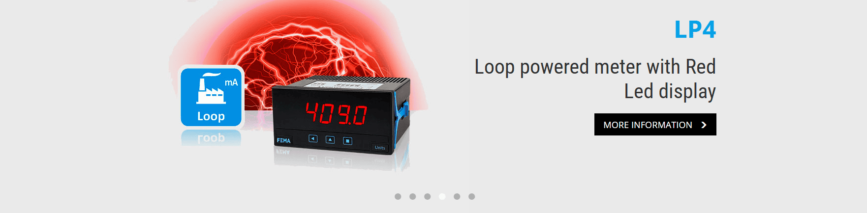 Fema - LP4 - Loop Powered Meter With Red Led Display